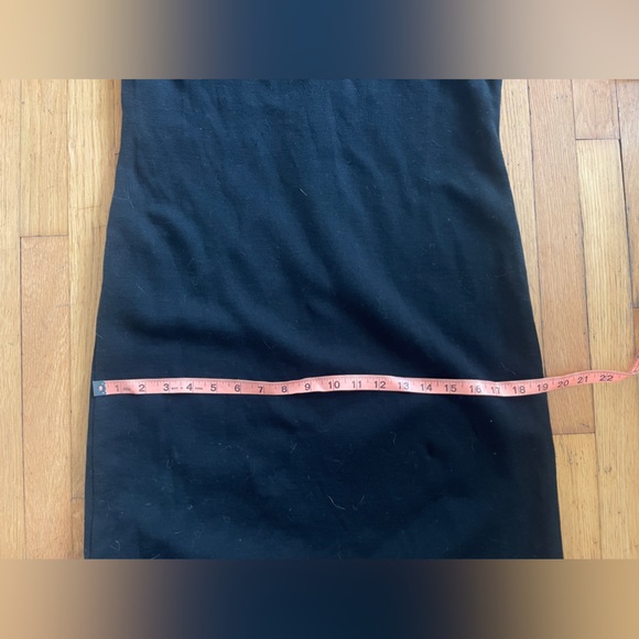 60s Vintage Black Knit Wiggle Dress w 3/4 Length Sleeves and rounded collar - Picture 10 of 10